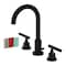 Fauceture FSC8920CKL Kaiser Widespread Bathroom Faucet W/Brass Pop-Up, Matte Blk FSC8920CKL - alternate 1